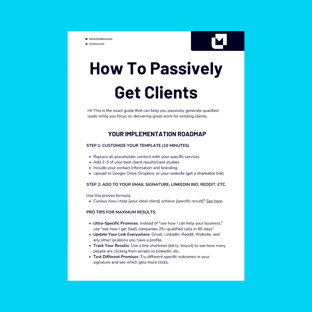 Passively Sell Your Freelance Services